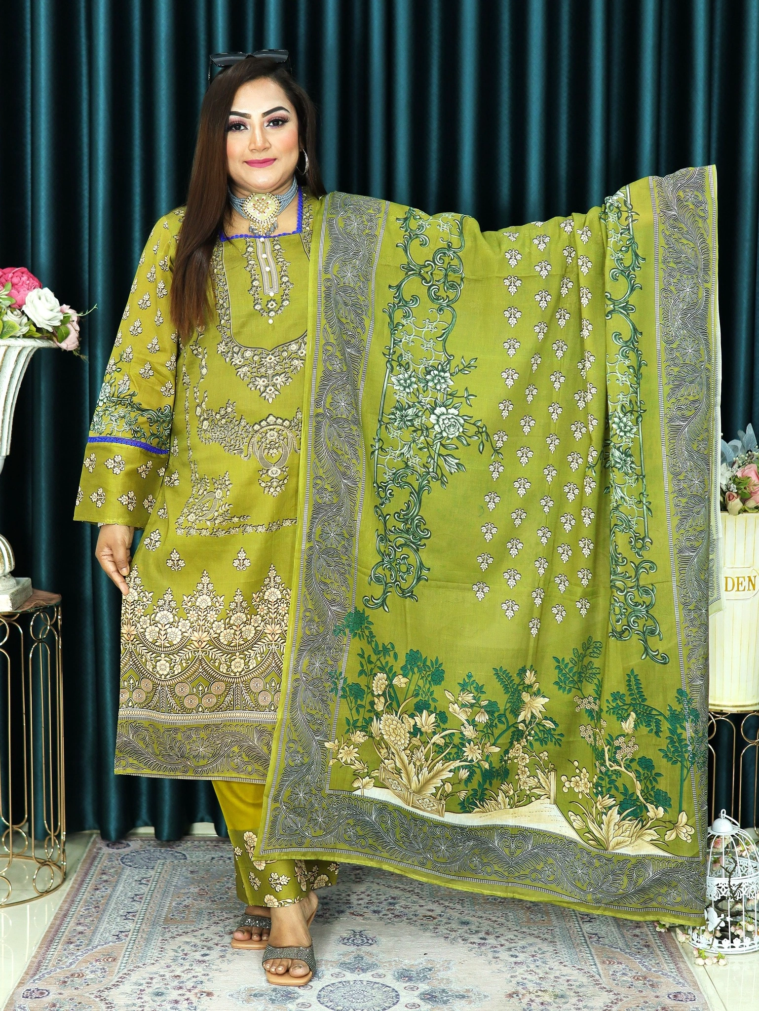 CBU SWISS LAWN 1408 OLIVE COLOUR (1)