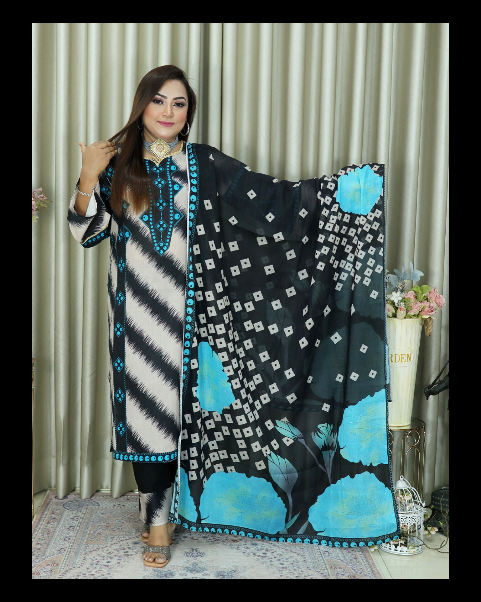 PRODUCT CODE : CBU SWISS LAWN 1410 BLACK & SKY COLOR