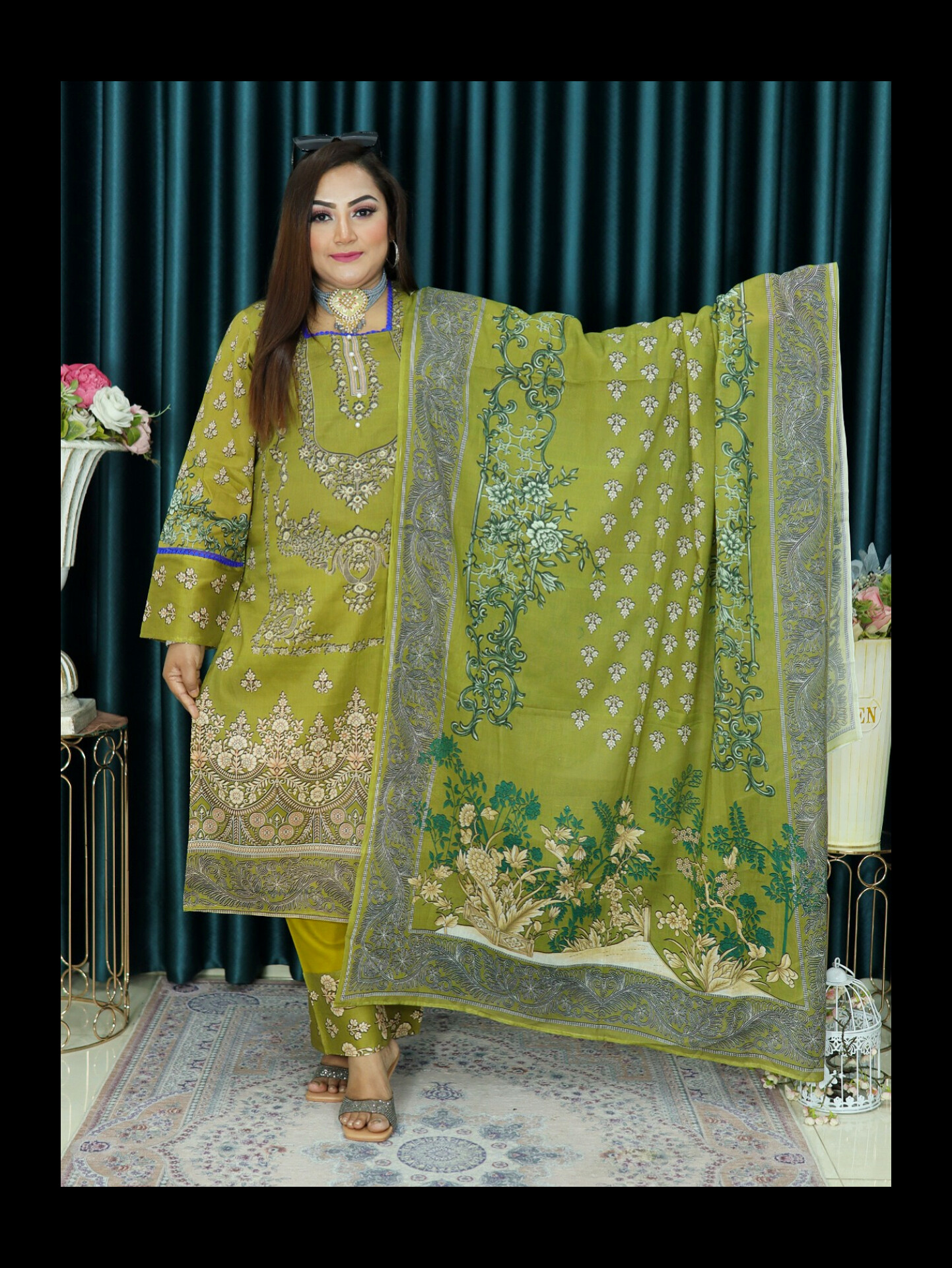 PRODUCT CODE : CBU SWISS LAWN 1408 OLIVE COLOUR