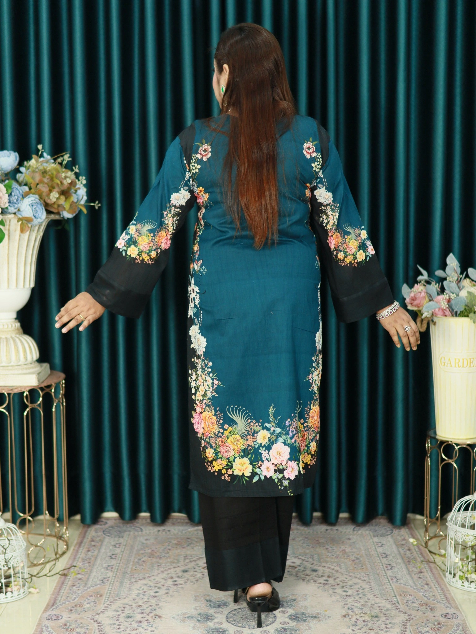 PRODUCT CODE CBU KARIZMA LAWN 1604 SEA GREEN BLACK (4)