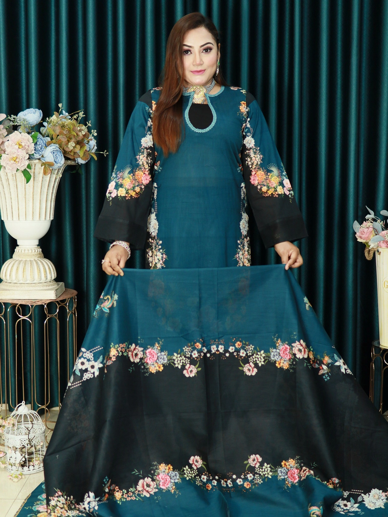 PRODUCT CODE CBU KARIZMA LAWN 1604 SEA GREEN BLACK (5)