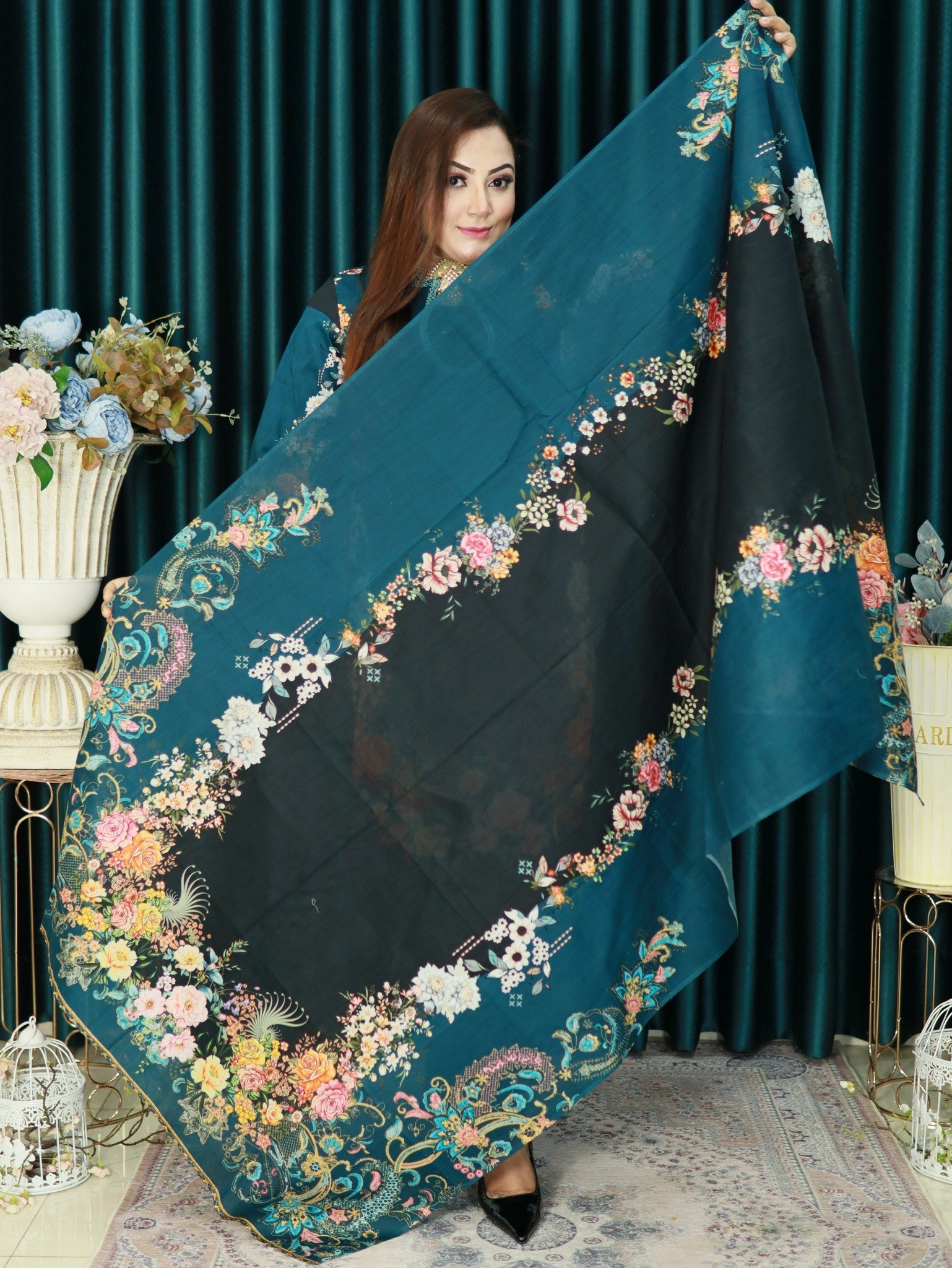 PRODUCT CODE CBU KARIZMA LAWN 1604 SEA GREEN BLACK (6)